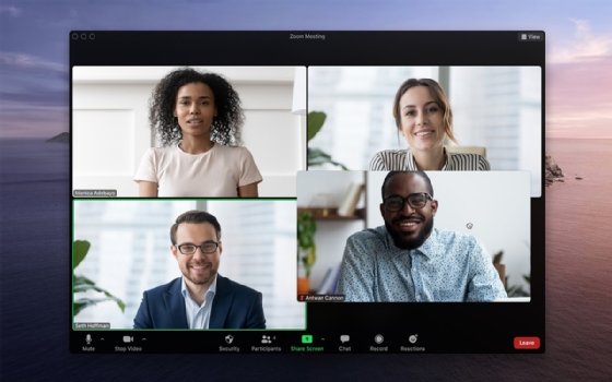 Zoom video chatting
